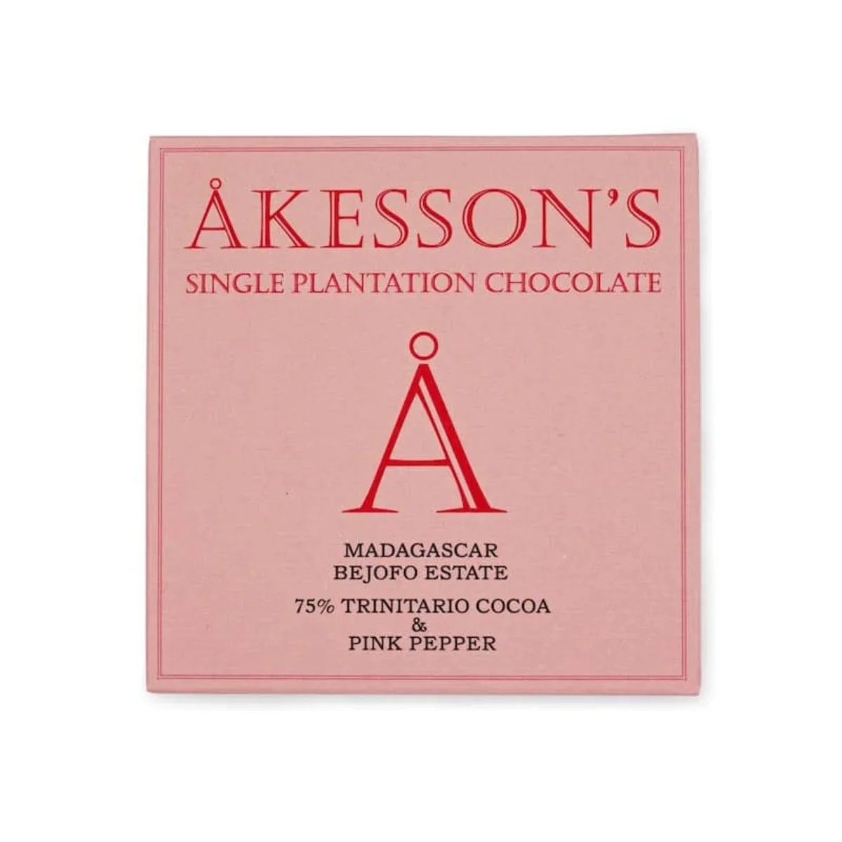 akessons madagascar 75 trinitario pink pepper dunkle schokolade